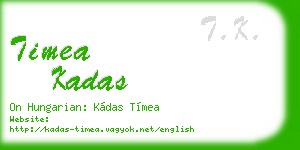 timea kadas business card